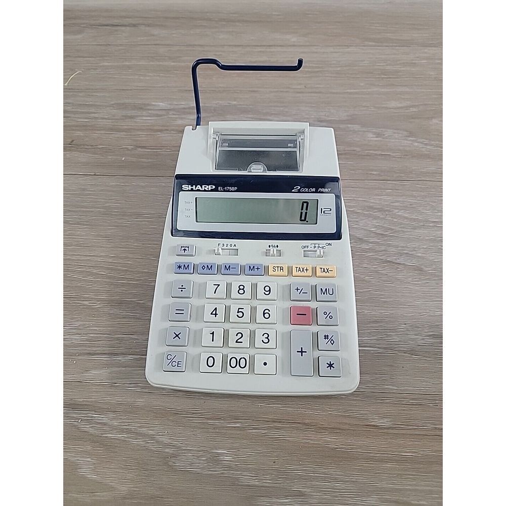 Sharp EL-1750V‎ 12 Digit 2-Color Printing Calculator Adding Machine Tested Read